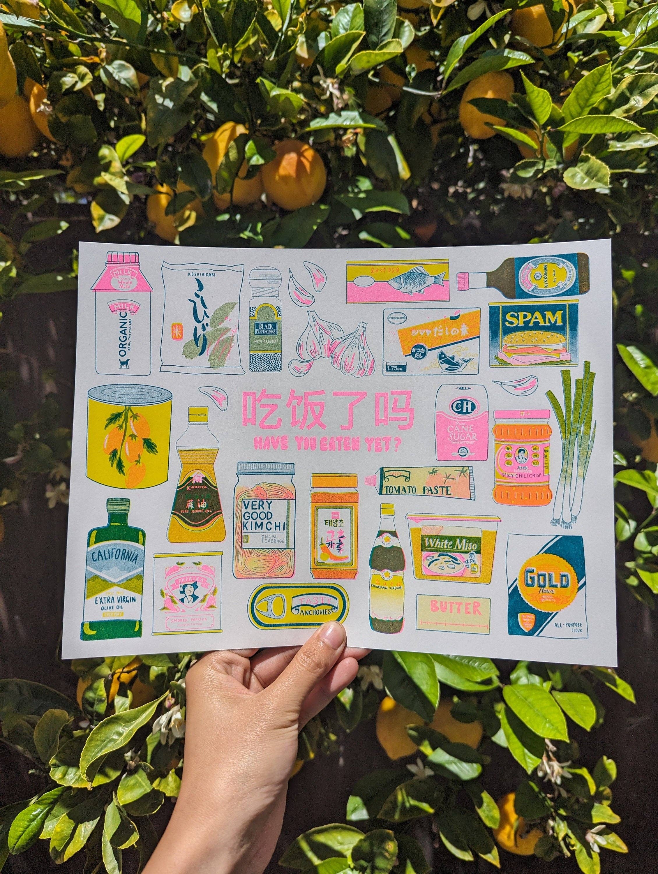 Christina Hu - Wholesale Art Print - Have You Eaten Yet? 8.5"x11" | Risograph Print1