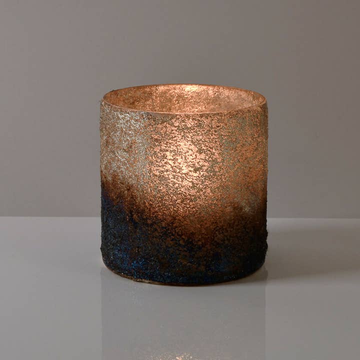 Jamali Garden - Wholesale Candle Holder - 4in Iron Age Antiqued Cylinder1