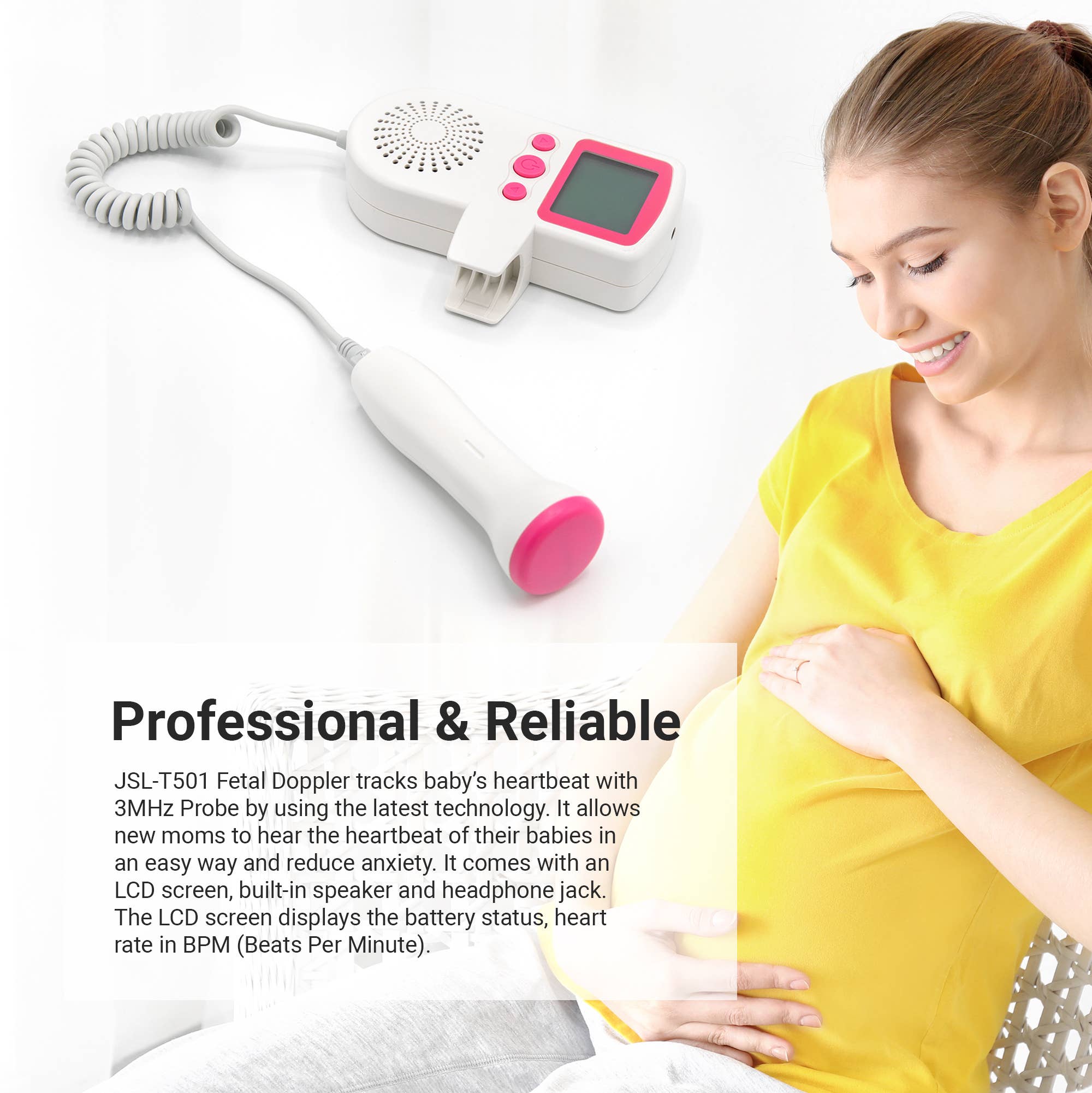 Vastmedic - Wholesale Babyfoon - SpringBud FD-400B prenatale Doppler voor hartslagmonitoring8