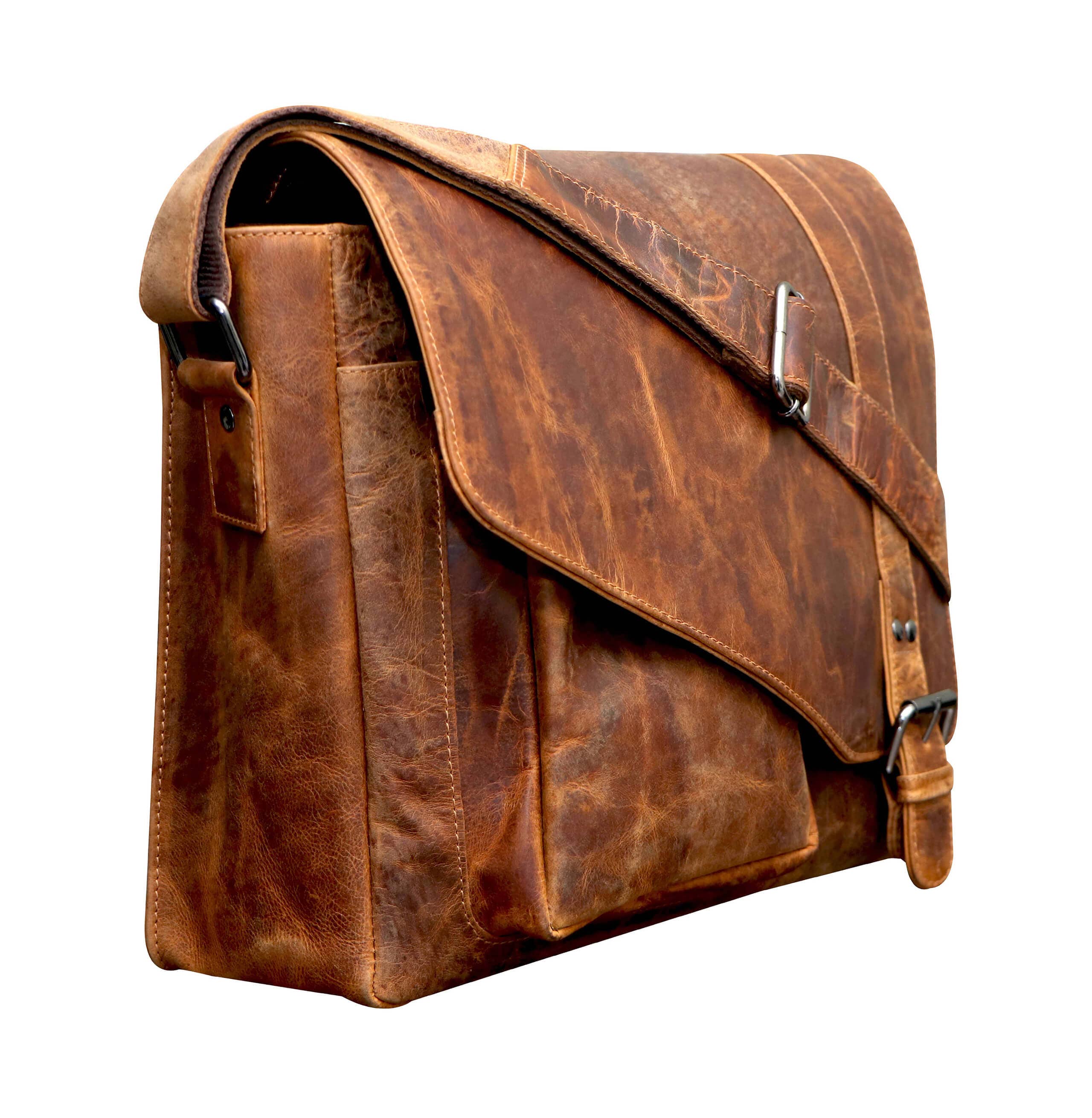 Greenwood – wholesale Kurirväska – Unisex – Greenwood Dexter läderväska för män och kvinnor, passar 14-tums laptop5