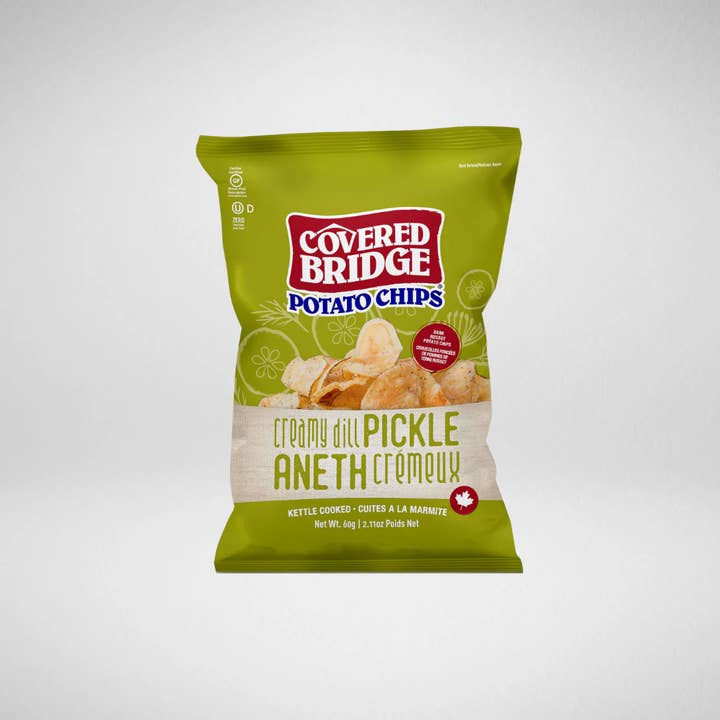 Milo & Dexter - Wholesale Chips - 60g Creamy Pickle Chips - Covered Bridge0