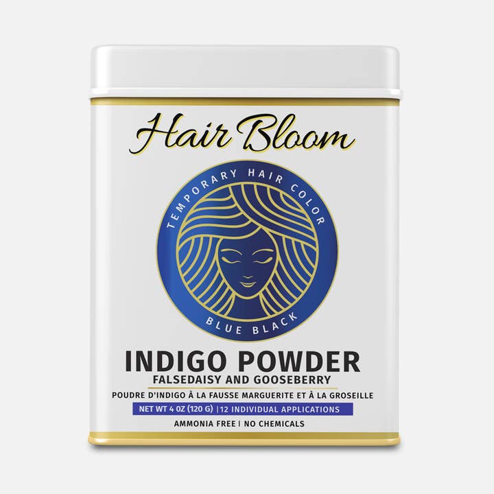 Hair Bloom Natural Blue Black Hair Color 12 sachets (10gm) for wholesale by PRIDE INDIA BRANDS