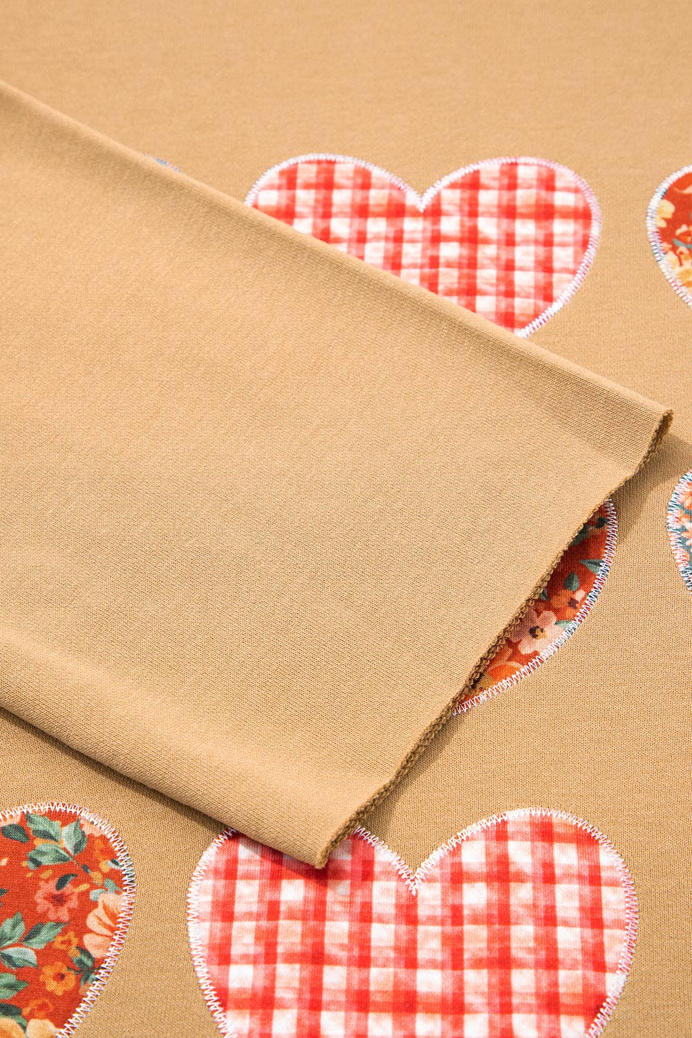 Straw Yellow Heart Stitch Reverse Seam Mineral Wash Sweatshirt for wholesale on Faire8