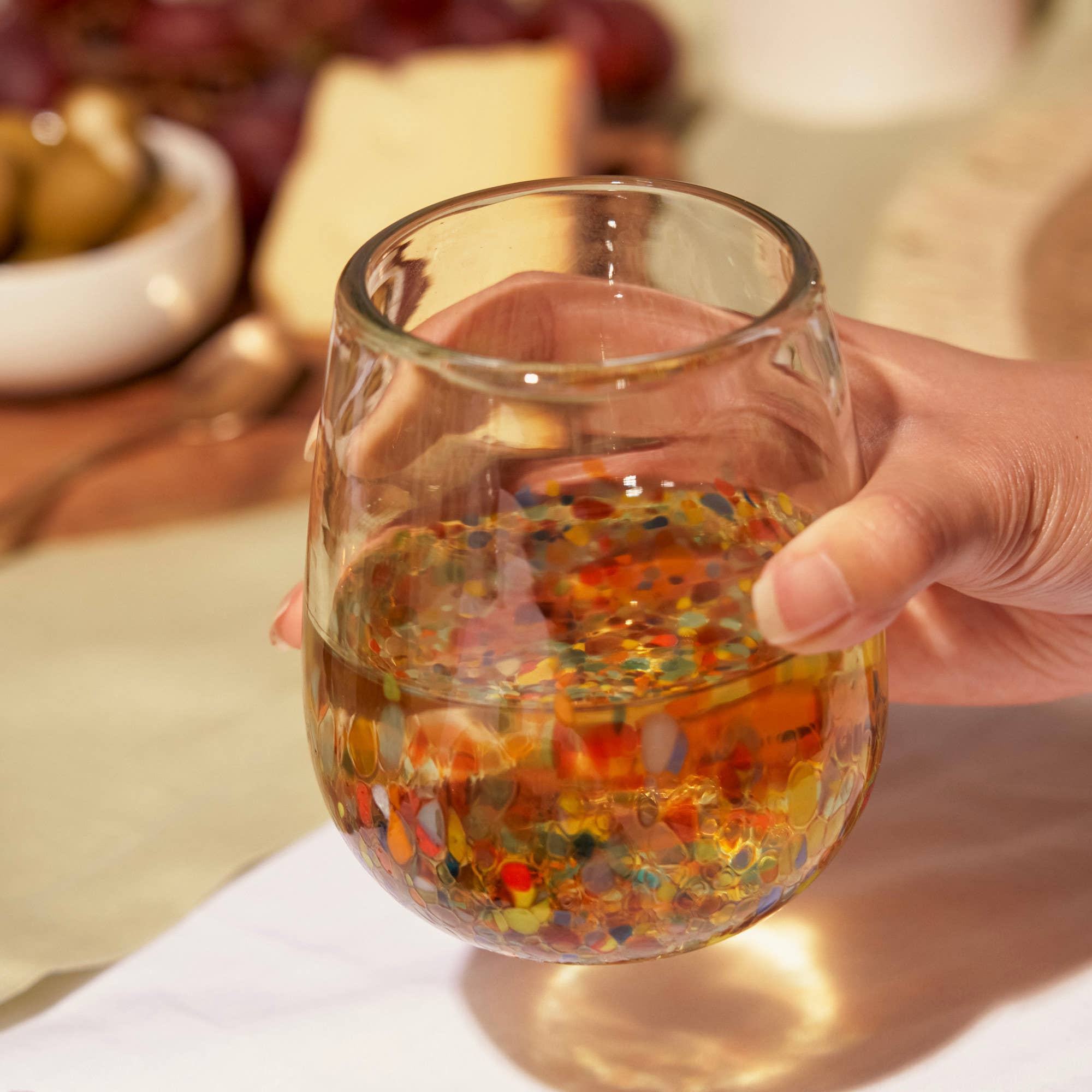 Twine - Wholesale Wine Glass - Artistico Recycled Glass Stemless Wine Glasses Set of 23