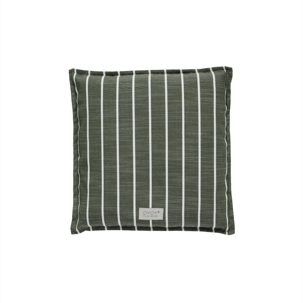 OYOY LIVING DESIGN - Wholesale Chair Cushion - Kyoto Outdoor Cushion Cover Square - Garden Green/Off White