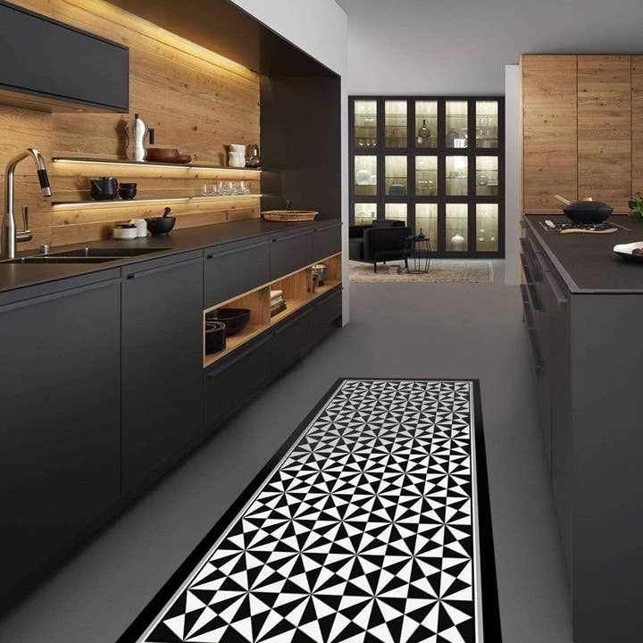 Davanti/VÃa Deco Home - Wholesale Floor Mat - Vinyl Floor Mat Black Pyramid