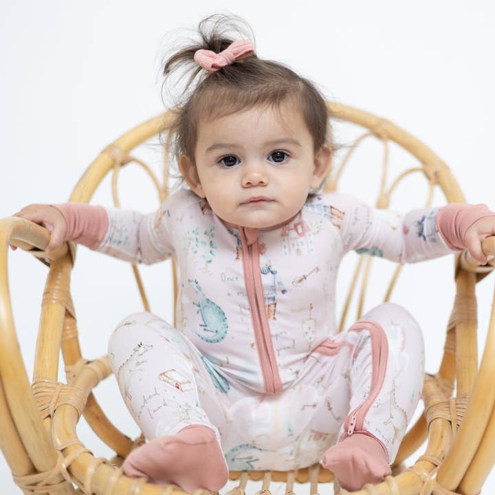 HUGGA BABIES - Wholesale Sleepsuit - Baby - Once Upon A Time Bamboo Zipper Lounger