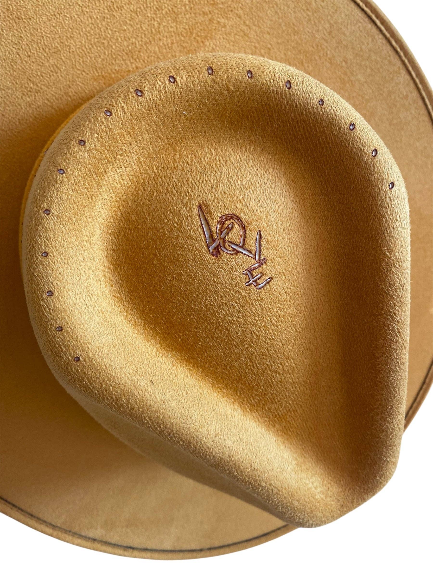 Margarita - Wholesale Fedora - Women's - Mustard Fedora Jewel Hat1