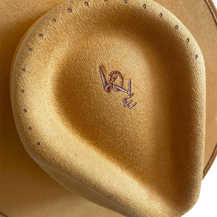 Margarita - Wholesale Fedora - Women's - Mustard Fedora Jewel Hat1