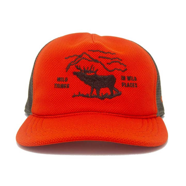 WILD PLACES - Trucker - Orange for wholesale by The Ampal Creative