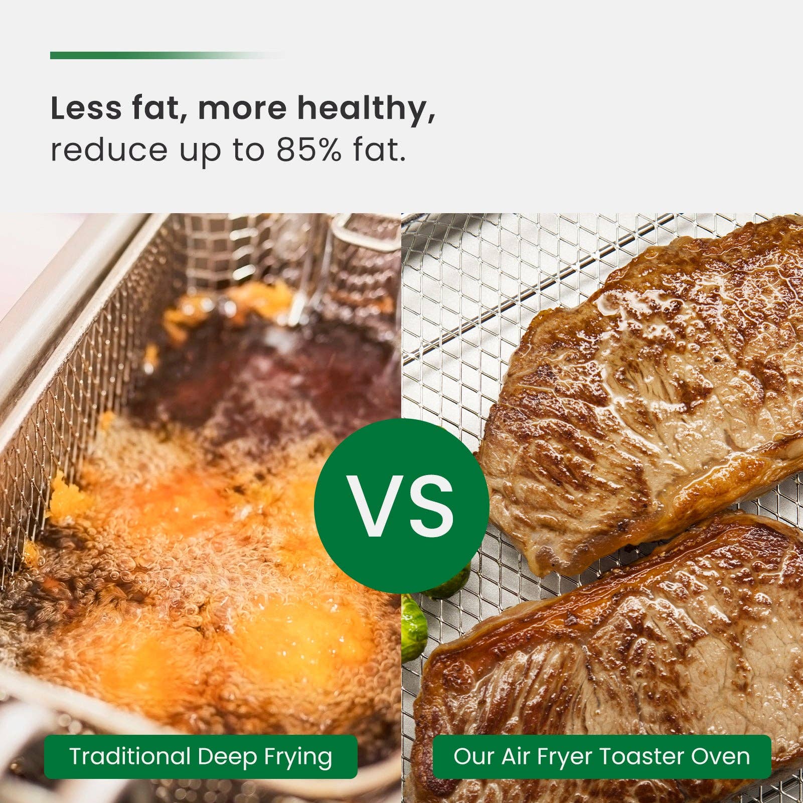 VAL CUCINA - Vente Appareils électroménagers - Four grille-pain à friteuse à air 10 en 1 VAL CUCINA, noir mat7