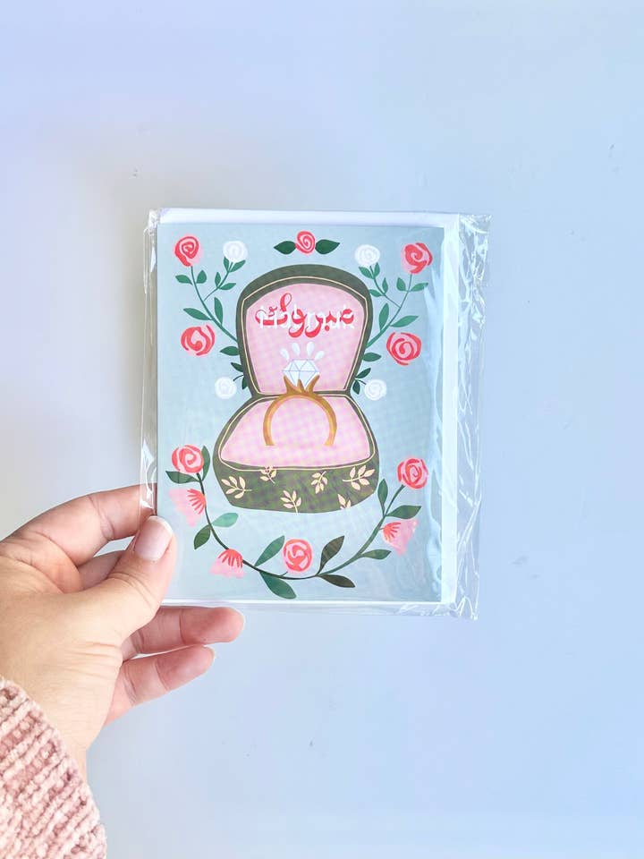 Engagement congratulations greeting card for wholesale by Nour Emporium