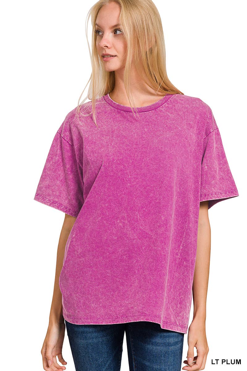 42POPS – Großhandel T-Shirt – Damen – Übergroßes gewaschenes Baumwoll-T-Shirt24