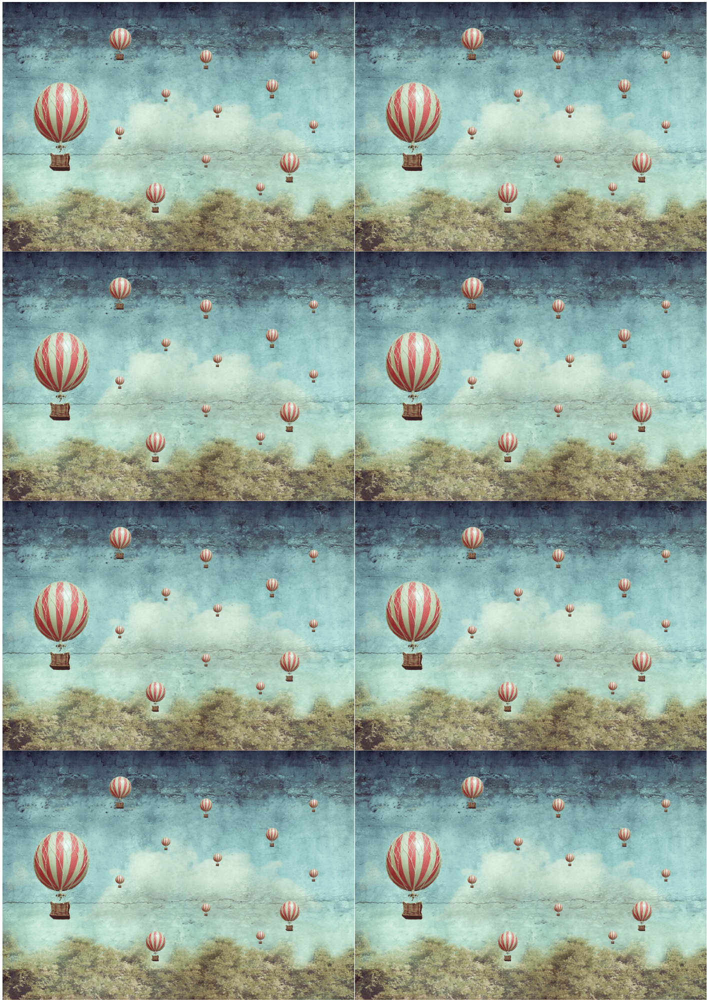 Mint by Michelle - Wholesale Craft Supplies - Workshop Pack - Balloons - Mint Decoupage Paper1