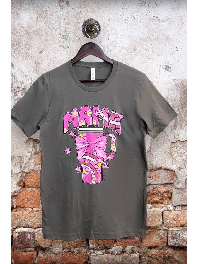 L&B Life - Wholesale Screen Printed T-Shirt - Women's - BC MAMA BOW CUP TSHIRTS, T-SHIRTS, TEES