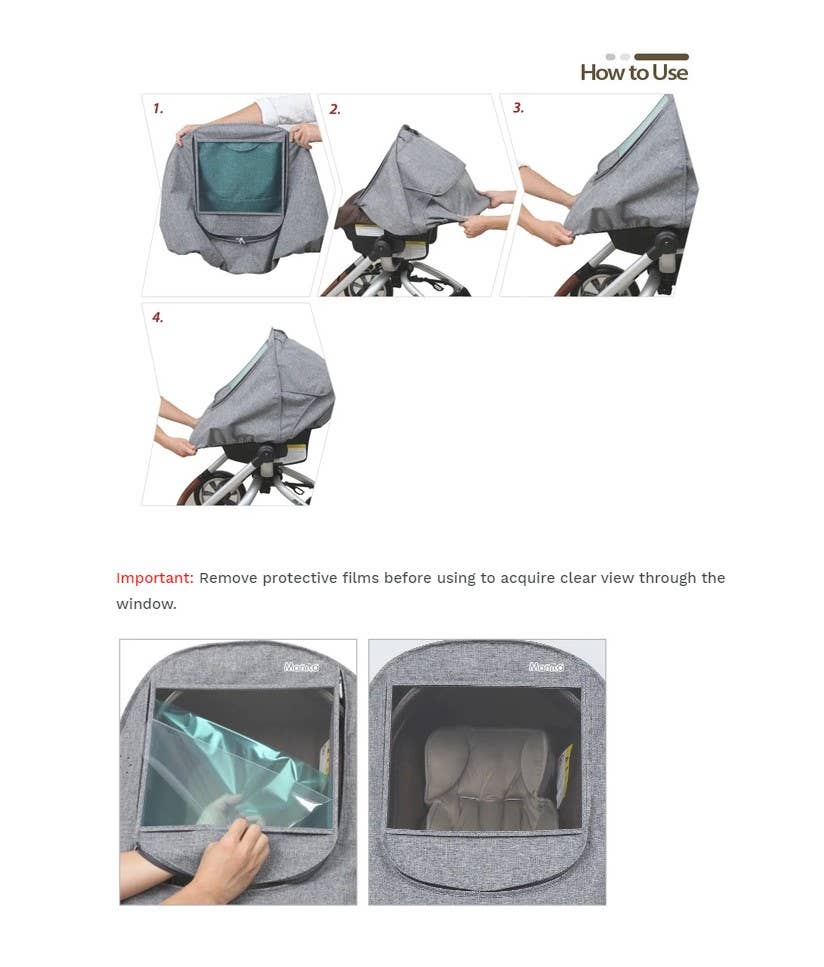 Manito - Venta al por mayor Funda de asientos de coche - Niños y bebés - Protector de clima para asiento de coche infantil Melange (gris carbón)6