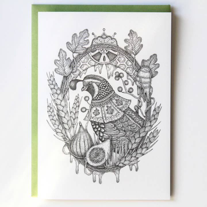 Higos y miel | Tarjeta de felicitación para venta al por mayor de Mackenzie Myrick Studio