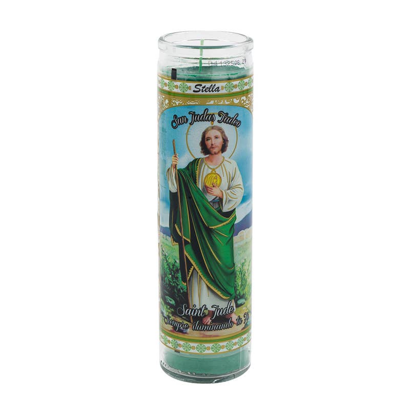 Deluxe Import Trading - Venta al por mayor Candelabros - Vela de San Judas Tadeo - 8'' - Verde0