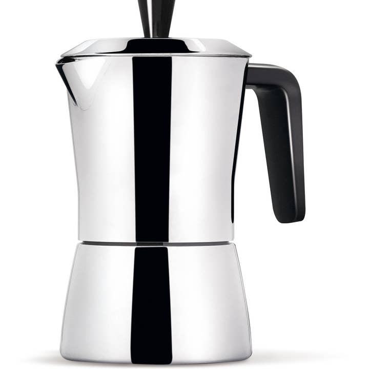 Cafetière à manche et bouton noirs Tua Review pour la vente par Giannini
