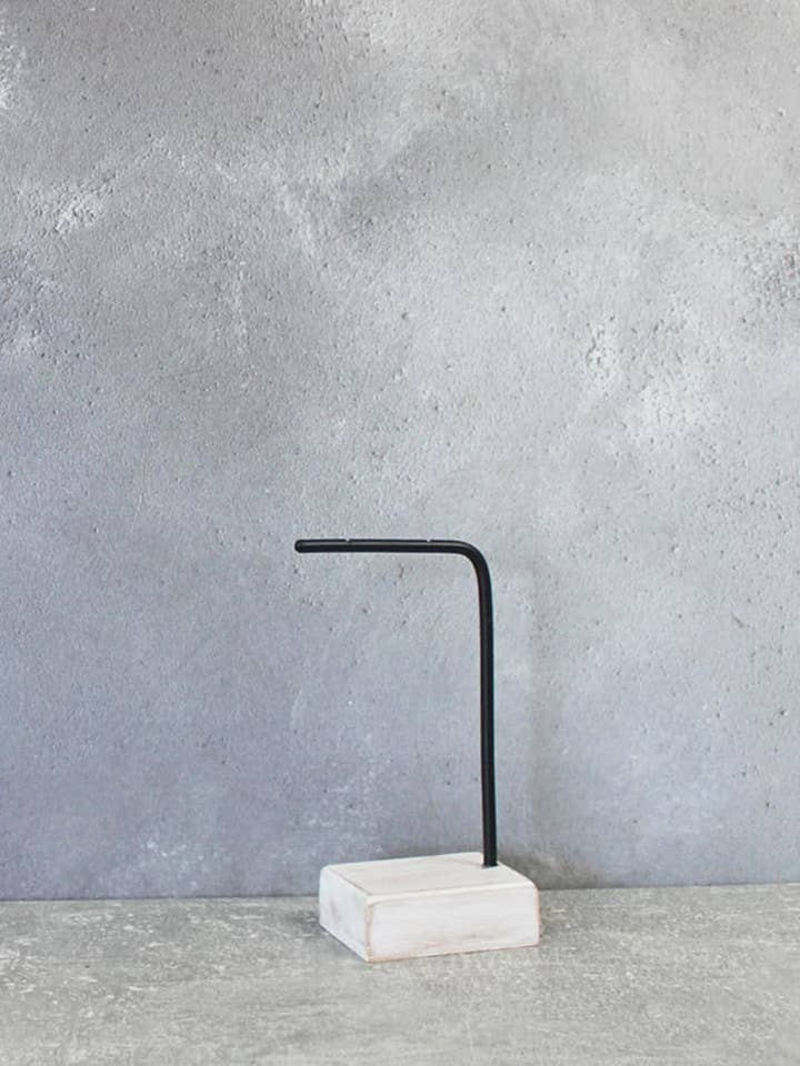 EL1009 WOOD & IRON JEWELLERY DISPLAY - SMALL (12cm) for wholesale by Suzie Blue