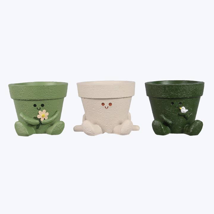 Young's - Wholesale Plant Pot - Polyresin Figural Planters with Drainage Hole