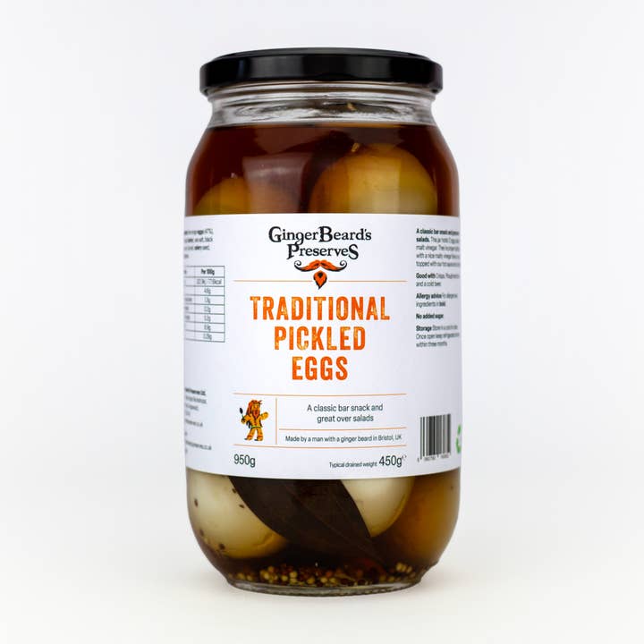 Traditional Pickled Eggs for wholesale by GingerBeard's Preserves