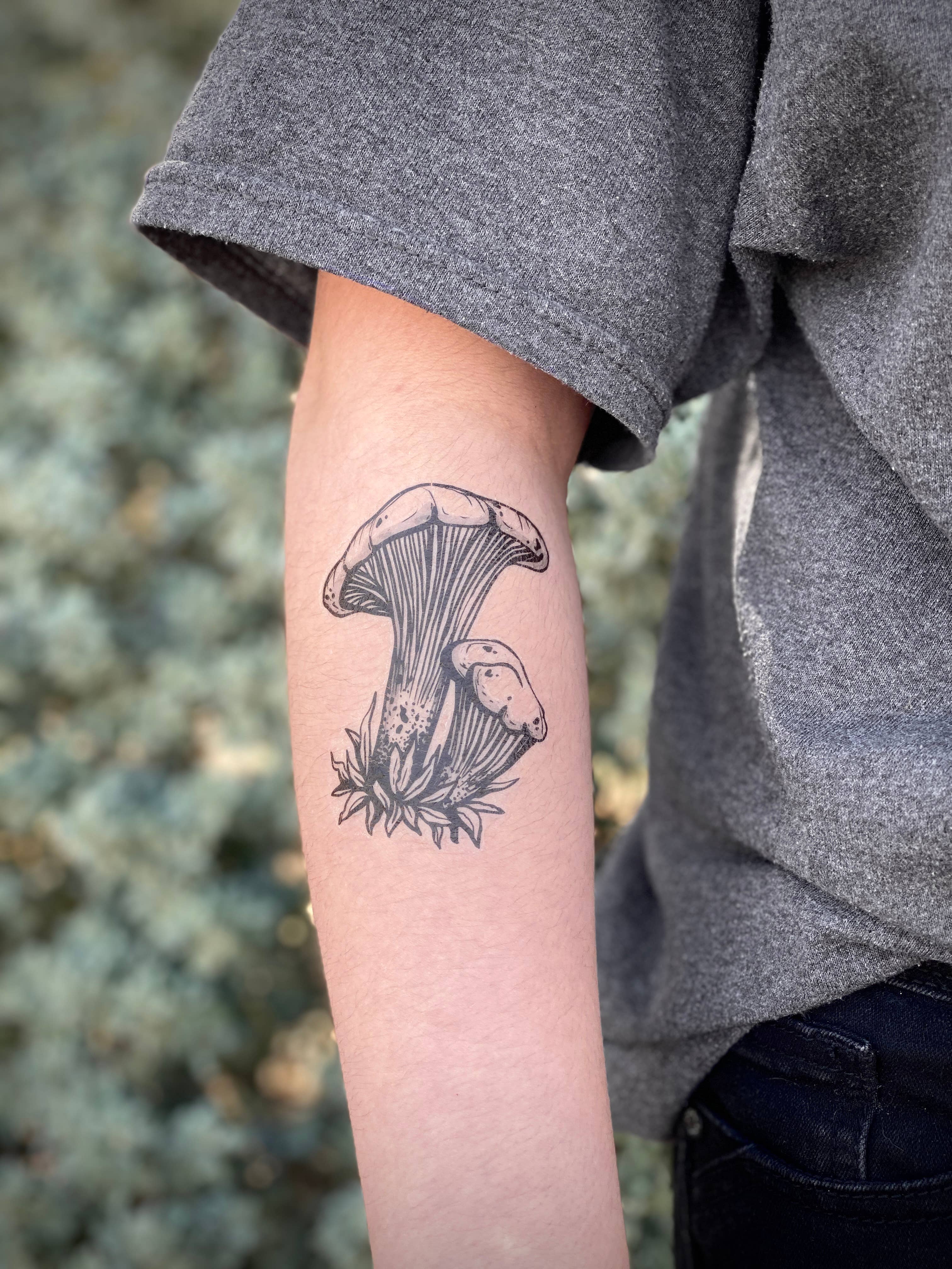 NatureTats – wholesale Temporary tattoo – Chanterelle Mushroom Temporary Tattoo8