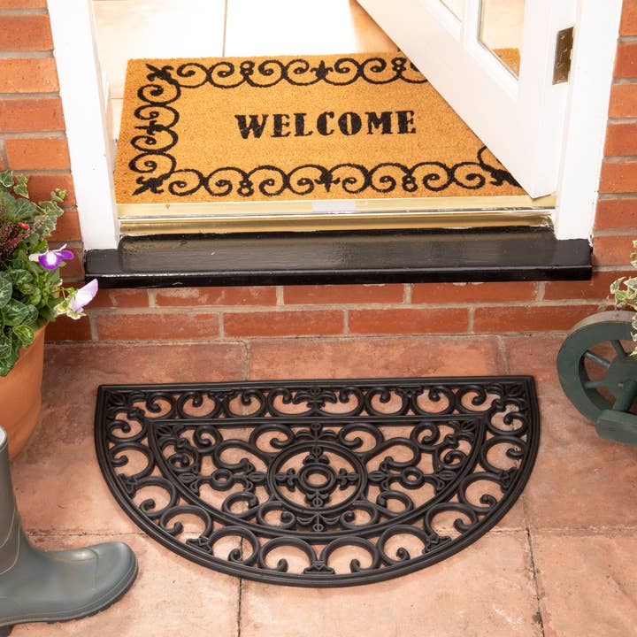 Rochdale Halbmond aus Gummi mit Eisen-Effekt und Kokos bedruckt, 2er-Pack für den Großhandel von Esselle Limited