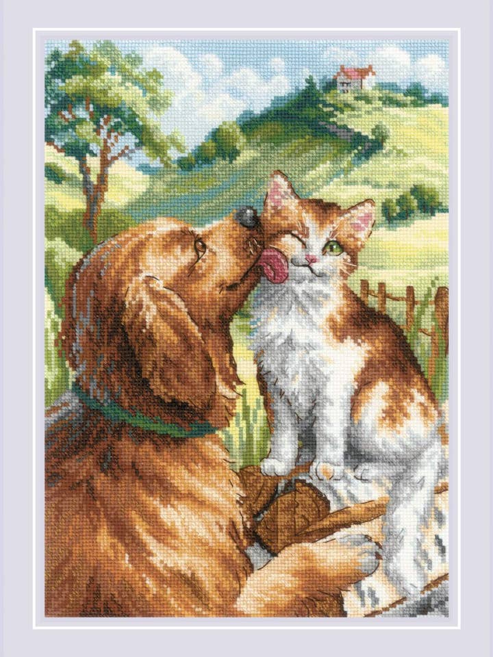 Cross Stitch Kit From Riolis 2275 Like Cat and Dog for wholesale by RIOLIS