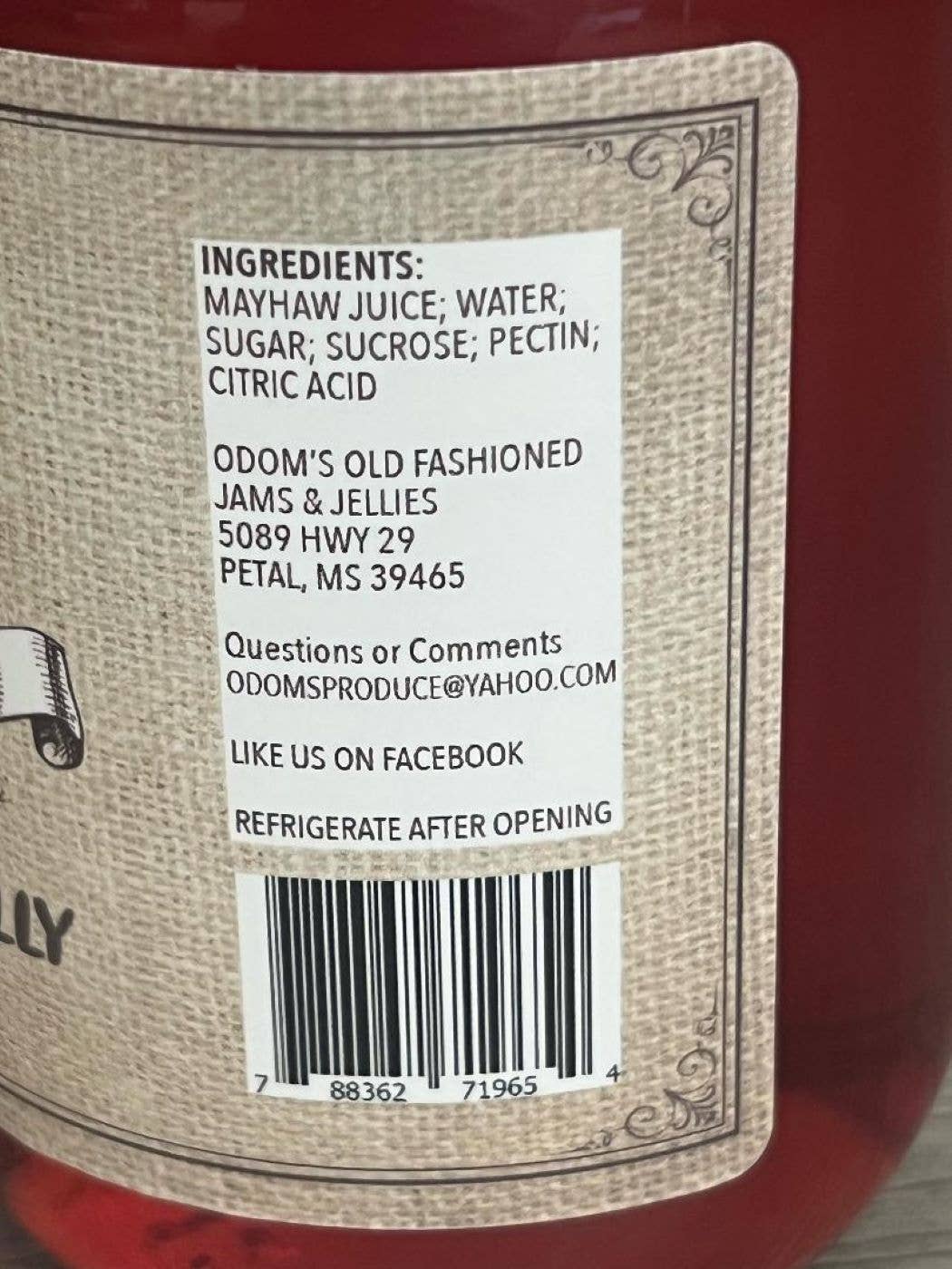 Odom's Old Fashioned Goods - Wholesale Jam/Jelly - Mayhaw Jelly1