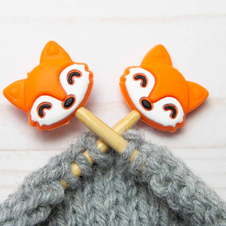 Fox & Pine Stitches - Vente Aiguille à tricoter - Orange Fox | Stitch Stitch Stoppers0