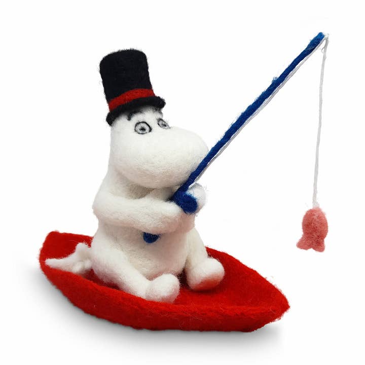 Moominpappa Goes Fishing Needle Felting Kit for wholesale by The Crafty Kit Company