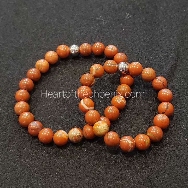 Red Jasper Bracelet Adult/Child or Custom Sizes for wholesale by Heart of The Phoenix
