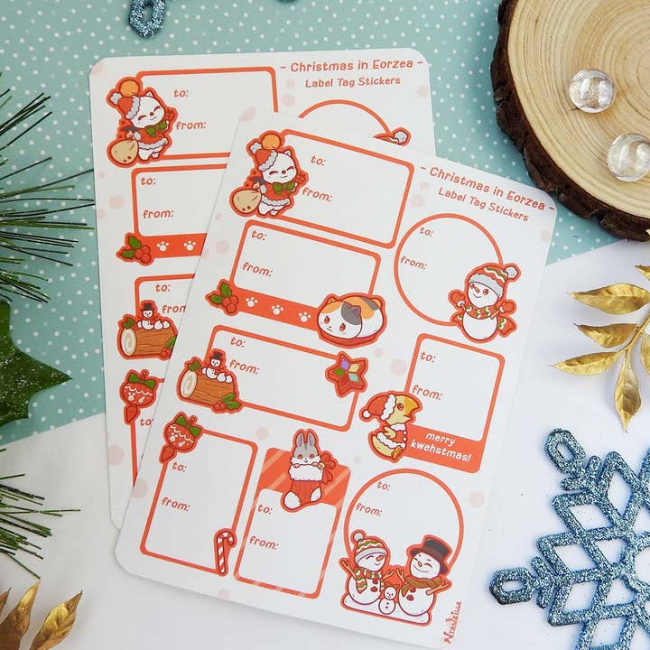 Klæbende etiketmærke: Jul i Eorzea for engroshandel hos Nyanzilla