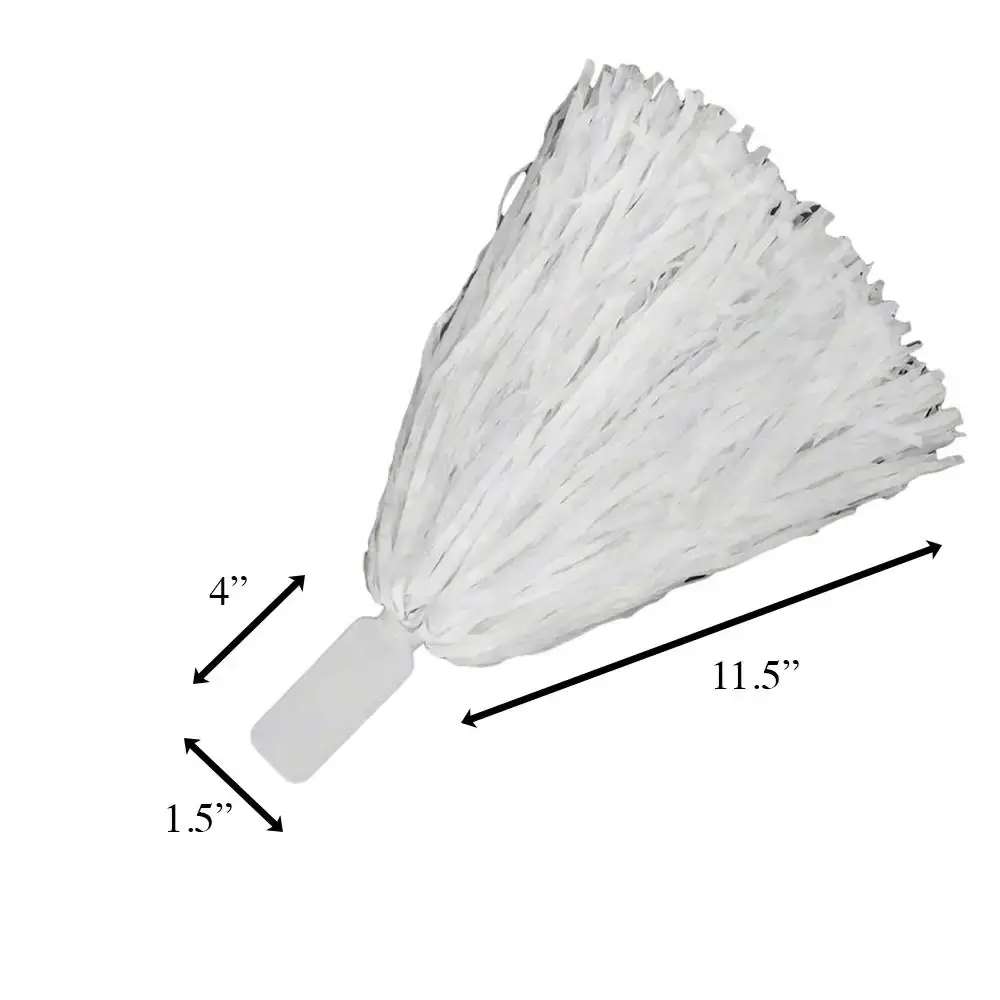Blinkee.com, LLC – Engroshandel Pom poms – Non Light Up Kort Håndtag Cheer Pom Poms Hvid1
