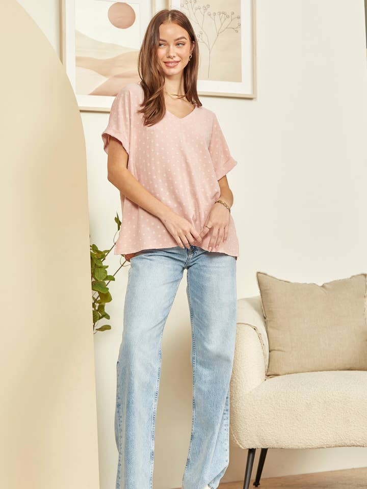 Andrée by Unit - Wholesale Blouse - Women's - Solid Color V-neck Top