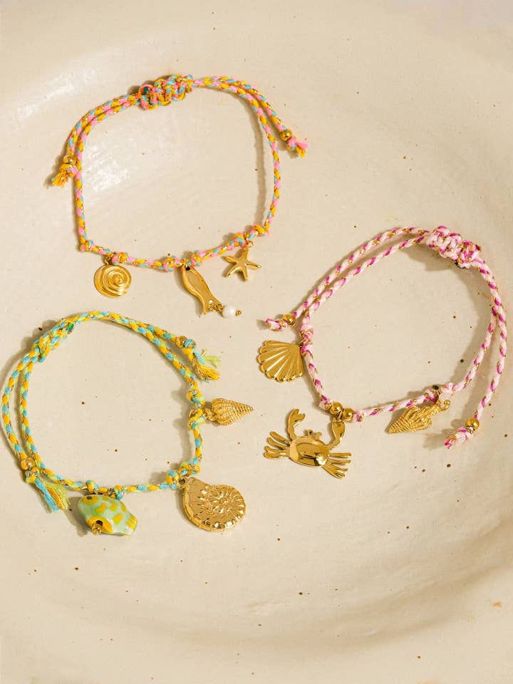 Menton 18K Gold Non-Tarnish Summer Rope Charm Bracelet for wholesale by Flânerie by MAIQ