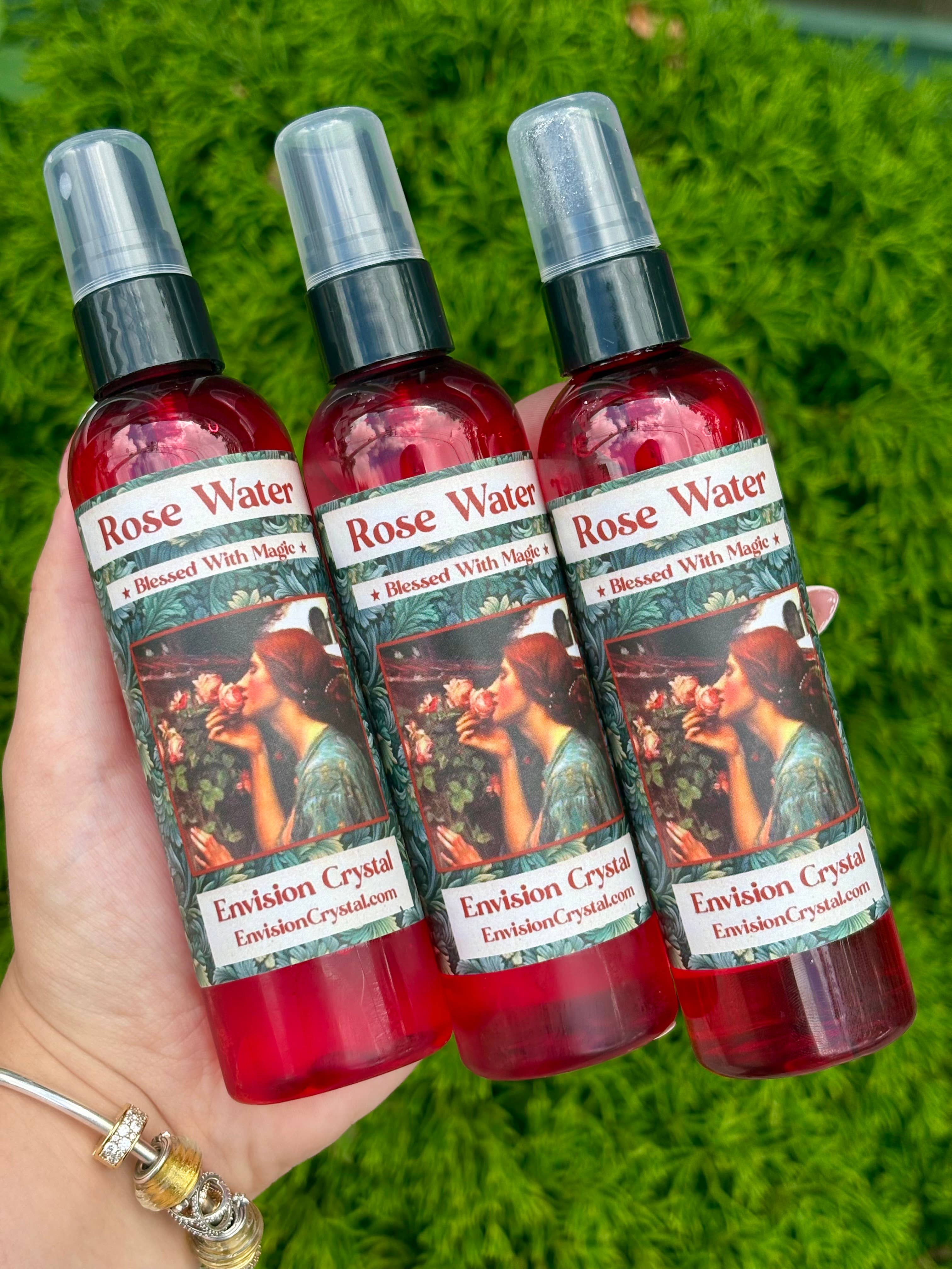 Envision Crystal - Vendita all'ingrosso Spray/Acqua viso e corpo - Spray di Acqua di Rose Organica - Spiritualmente Benedetto - Cura della Pelle