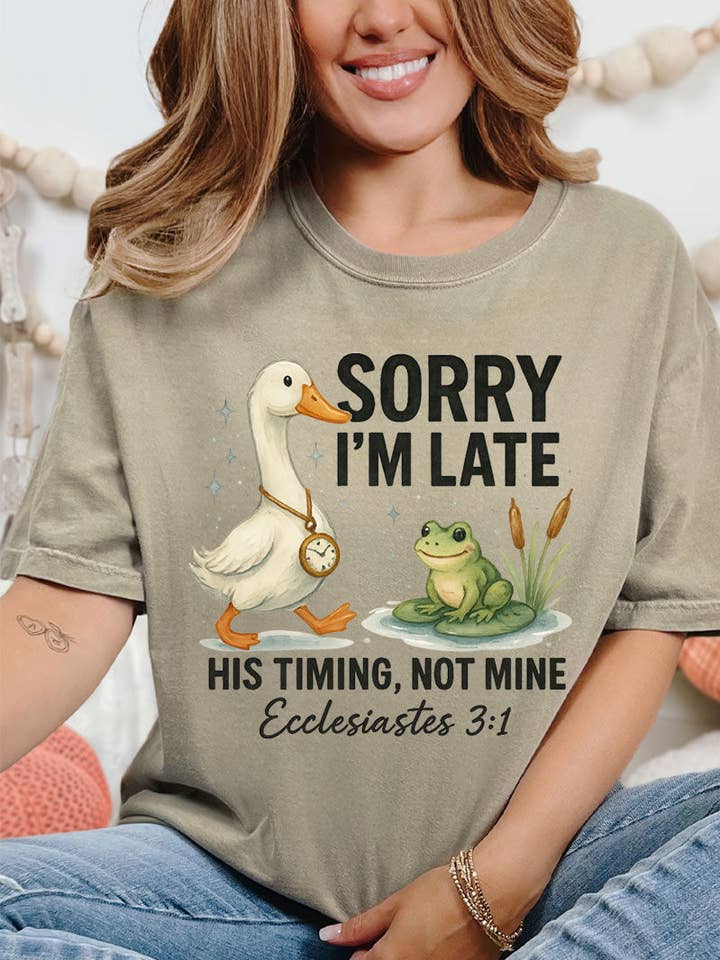 His Timing Not Mine Comfort Colors Adult Ring-Spun Cotton Tee and other Purchase Wholesale timing. Free Returns & Net 60 Terms on Faire trending on Faire.