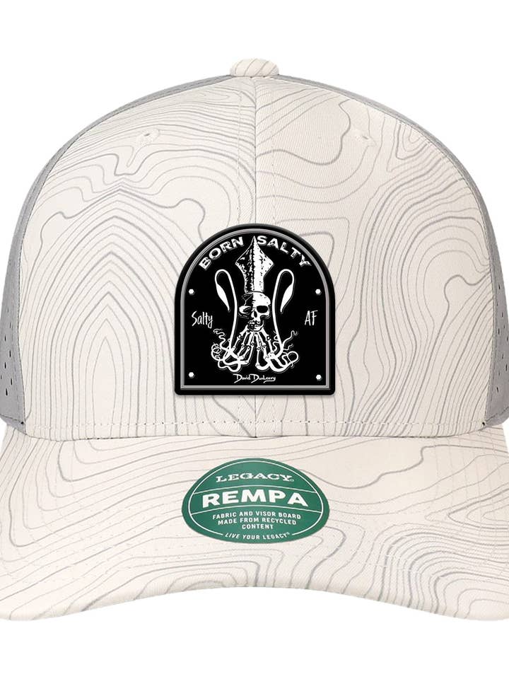 Geboren Salzig Schädel Kraken Performance Weiß Grau Topo Hut für den Großhandel von David Dunleavy