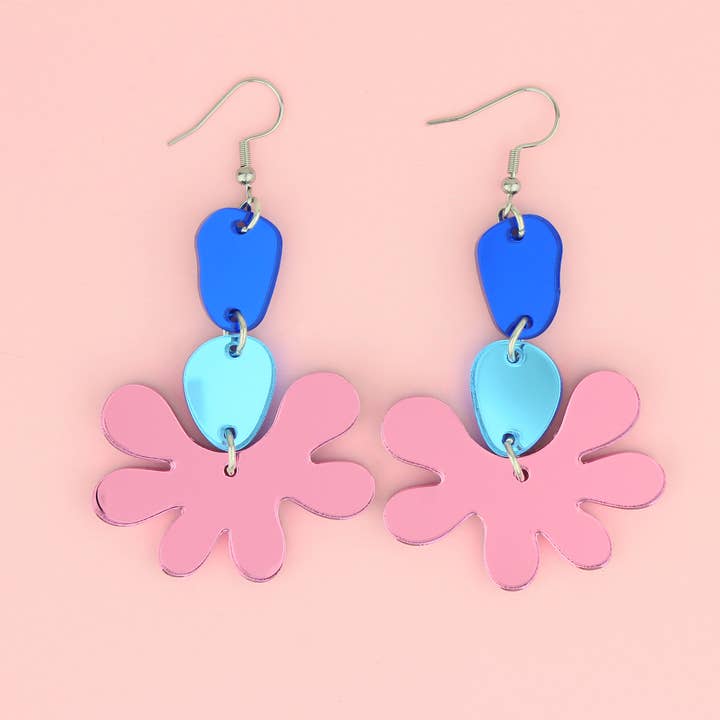 Pendientes Salpicadura Consciente - Rosa para venta al por mayor de Little Moose