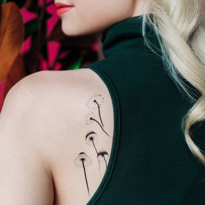 Tattly - Wholesale Temporary Tattoo - Mushrooms Tattoo Pair1