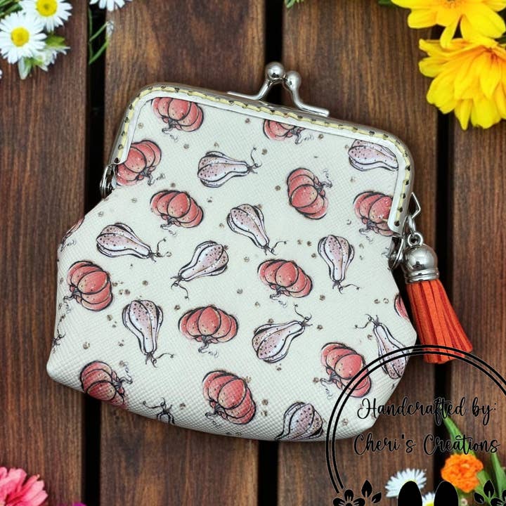 Porte-monnaie Citrouilles & Courges d'Automne pour la vente par Cheri's Boutique Supplies