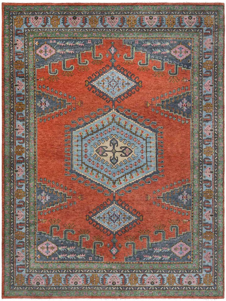 12x15 Rust Hand-Knotted Persian Wool Oversize Rug for wholesale by Aesthetic Homes LLC