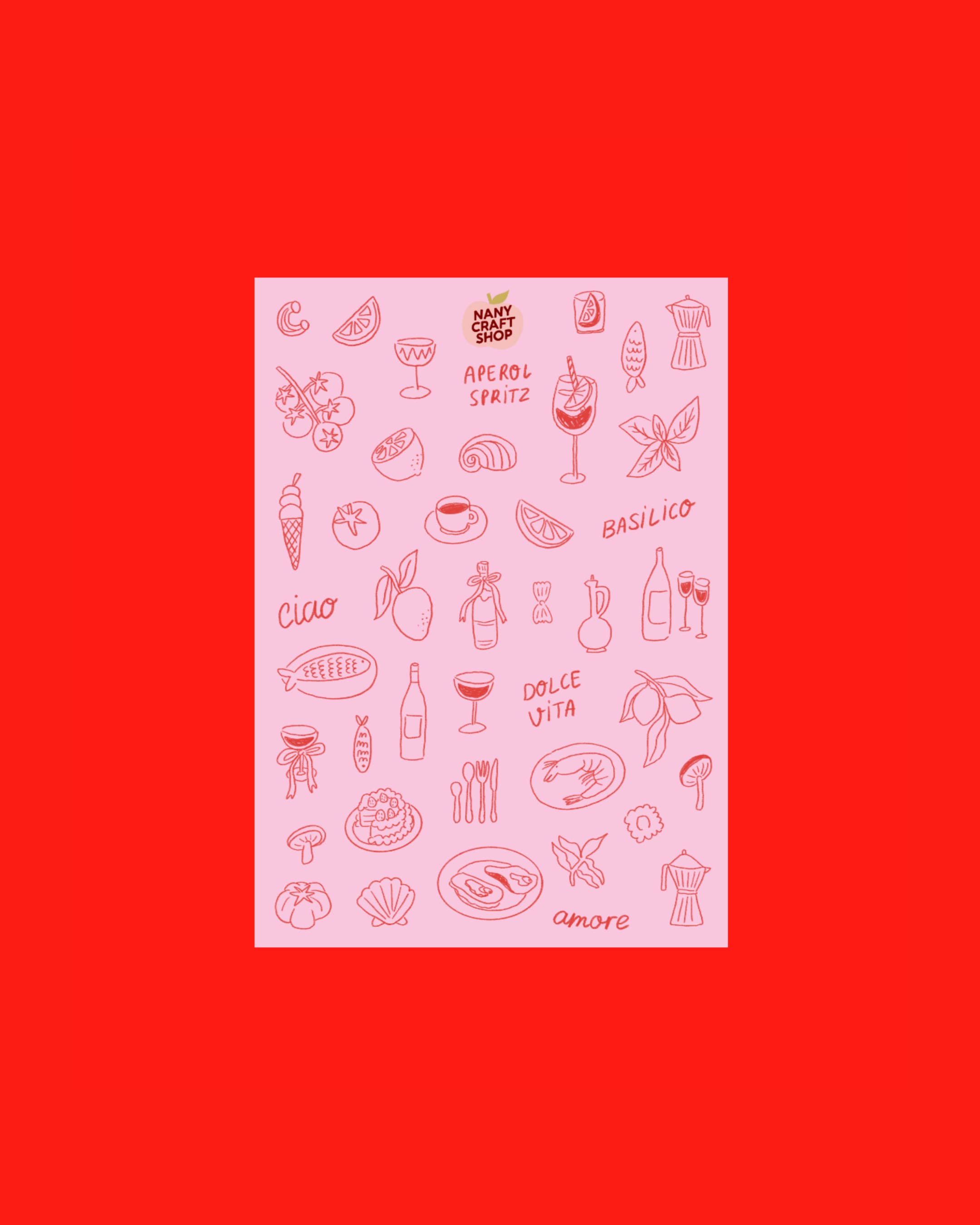 Nany Craft Shop - Venta al por mayor Pegatina - Hoja de pegatinas JUNIO A5