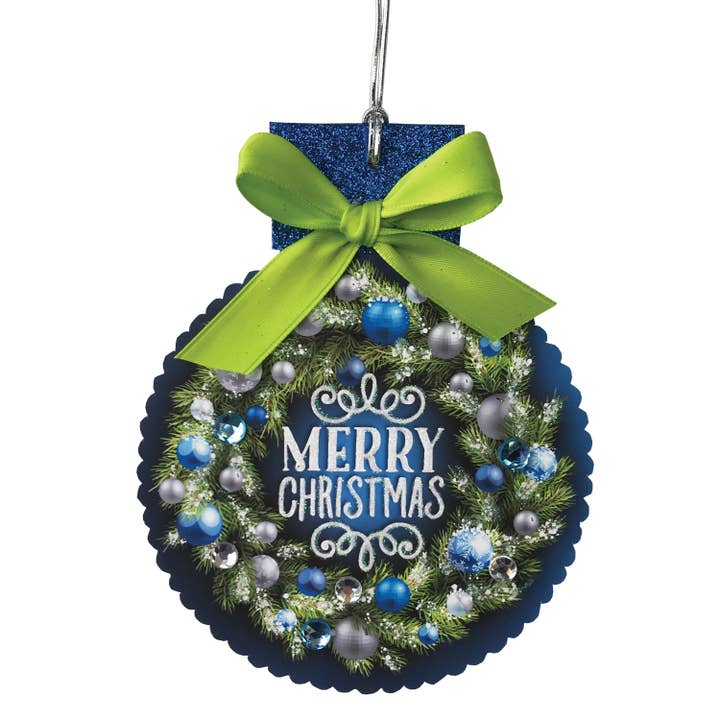 Holiday Wreath Cardornaments CLOSEOUT for wholesale by Jillson & Roberts
