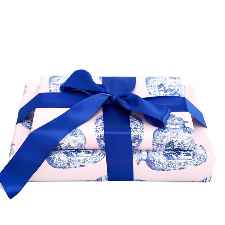 JOSIL Paperie & Gift - Vente Rouleau de papier cadeau - Emballage cadeau en pot de gingembre rose