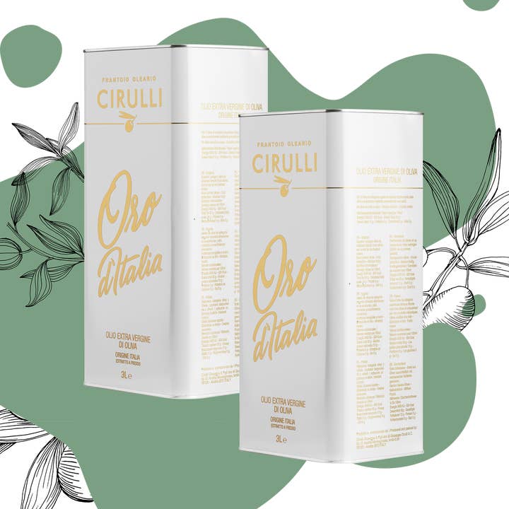 2 Lattine di olio EVO • 2 X 3 Litri per la vendita all'ingrosso da parte di Olio Cirulli