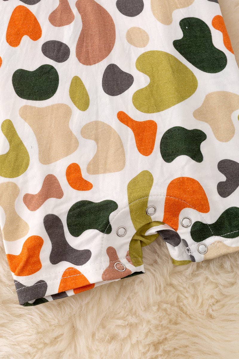 Kids Charm Online - Vente Barboteuse – bébé - 🎍Combinaison pour garçons imprimée camouflage en bambou. RPB500652