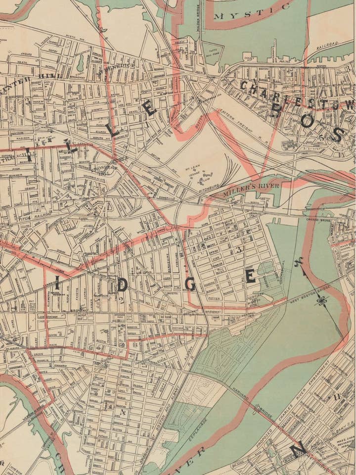 Kartennotizbuch von Cambridge und Somerville für den Großhandel von Poetose
